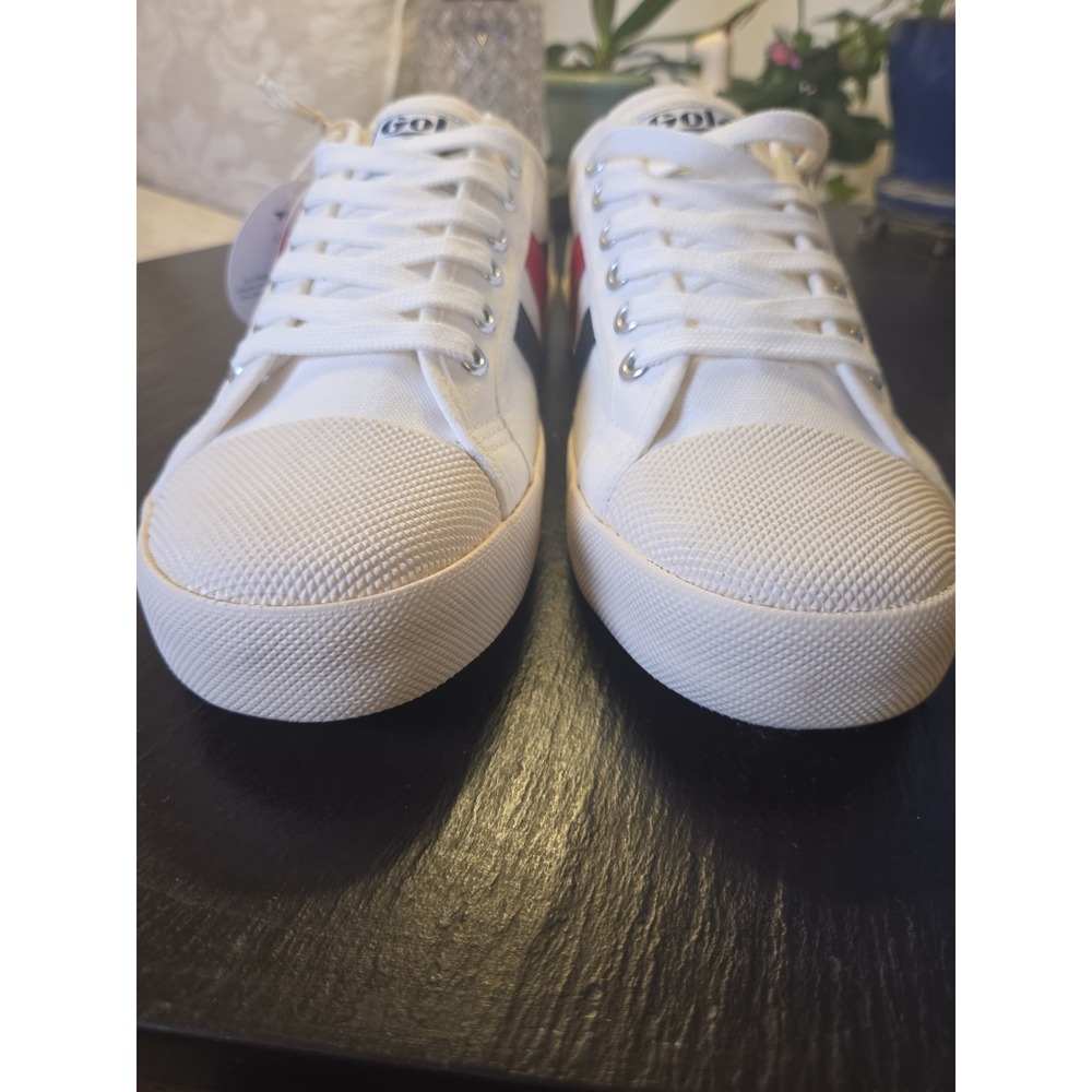 Gola Wms Coaster Low Top Canvas Vegan Sneakers White Red & Navy Size 9 NEW! $75 - Picture 10 of 15